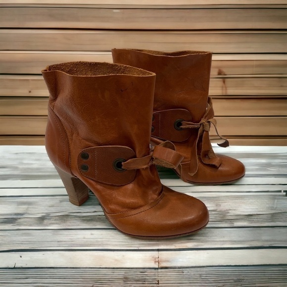 FRU.IT Women's Cognac Leather boots size 36 US 5.5 made in Italy - Picture 16 of 17